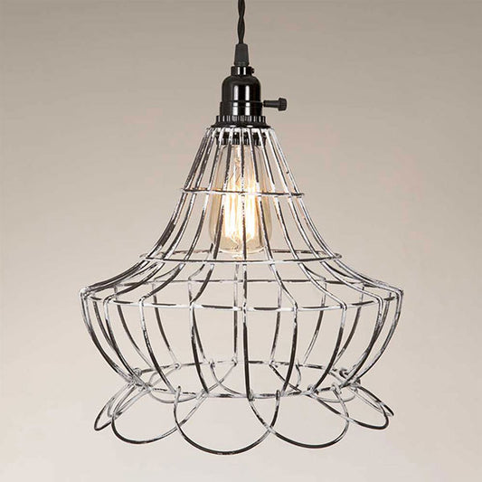 Wire Scallop Bell Pendant Lamp