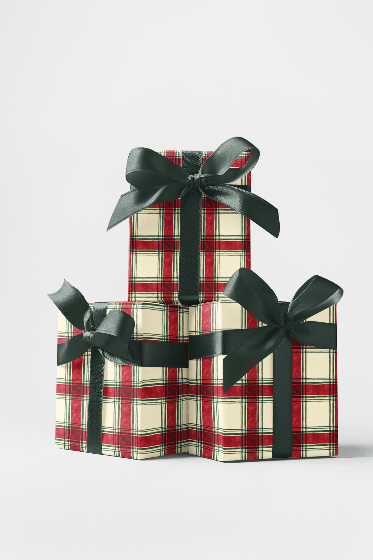 Cranberry Pines Plaid Wrapping Paper