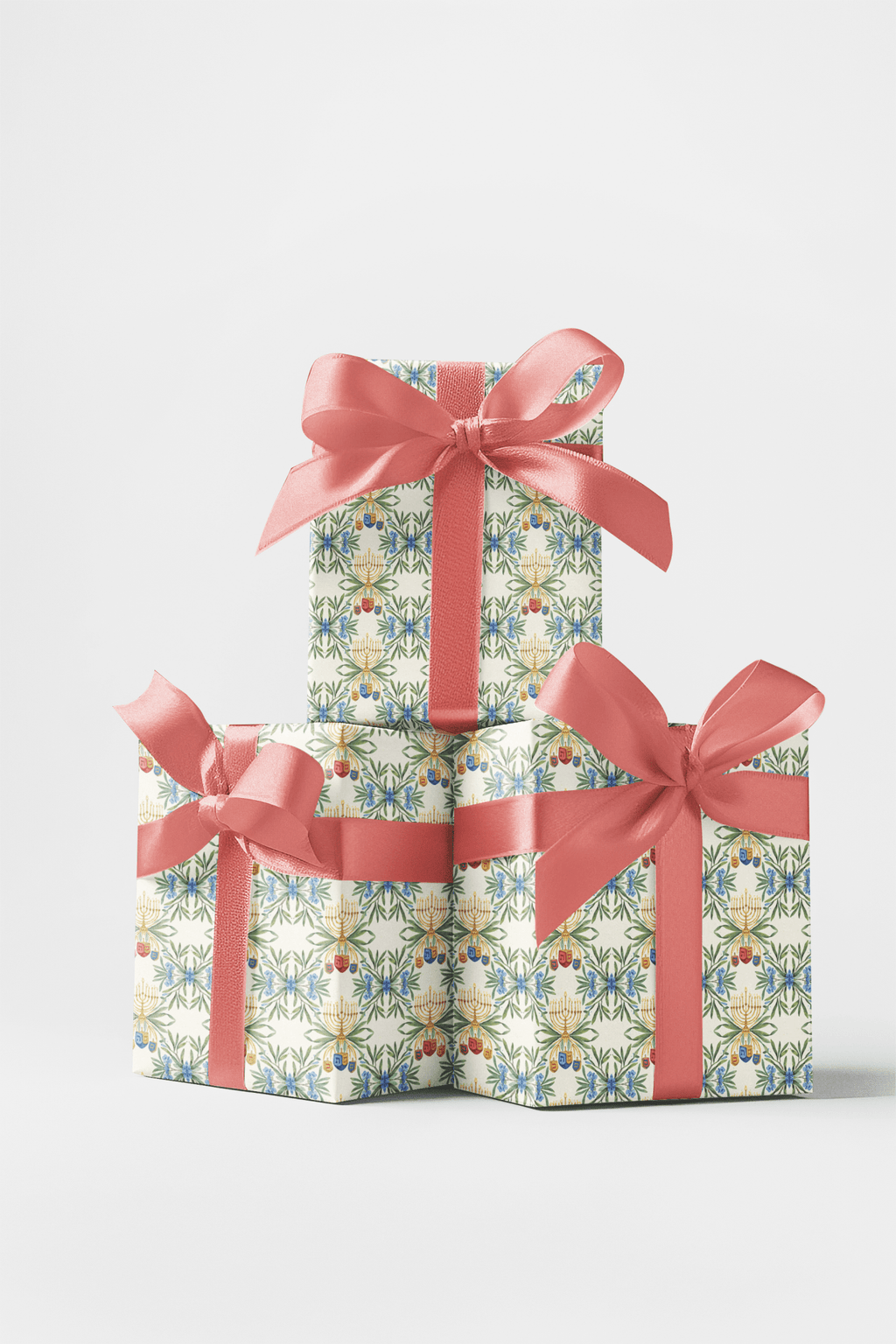 Hanukkah Florals Wrapping Paper