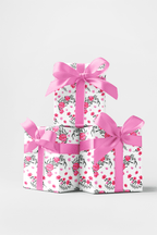 Red Flower Power Wrapping Paper