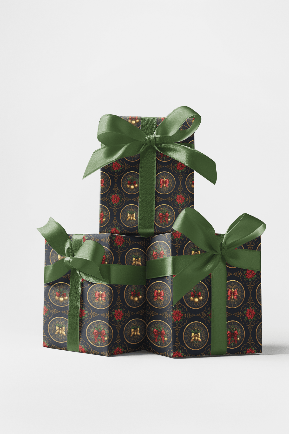 Victorian Christmas Medallions Wrapping Paper