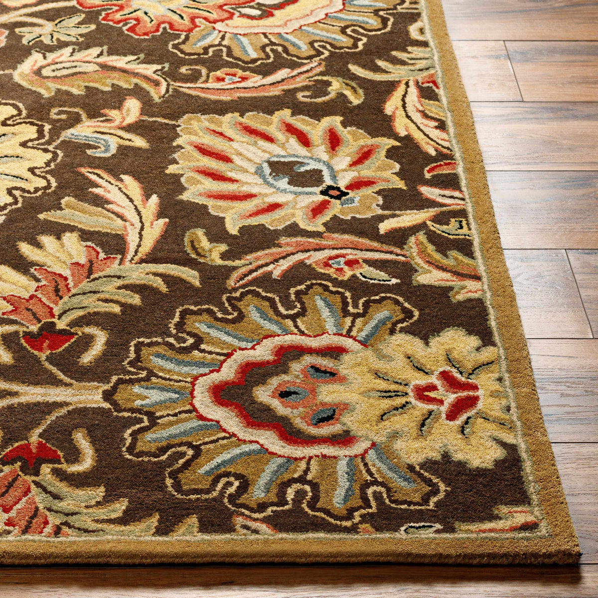 Chesterton 1028 Hand Tufted Brown Wool Rug