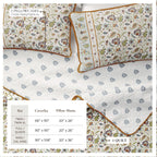 Indira Floral Boho Printed Cotton Quilt Set