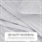 Floral Microsculpt Embossed Quilt Set