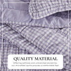 Gingham Printed Quilt Set
