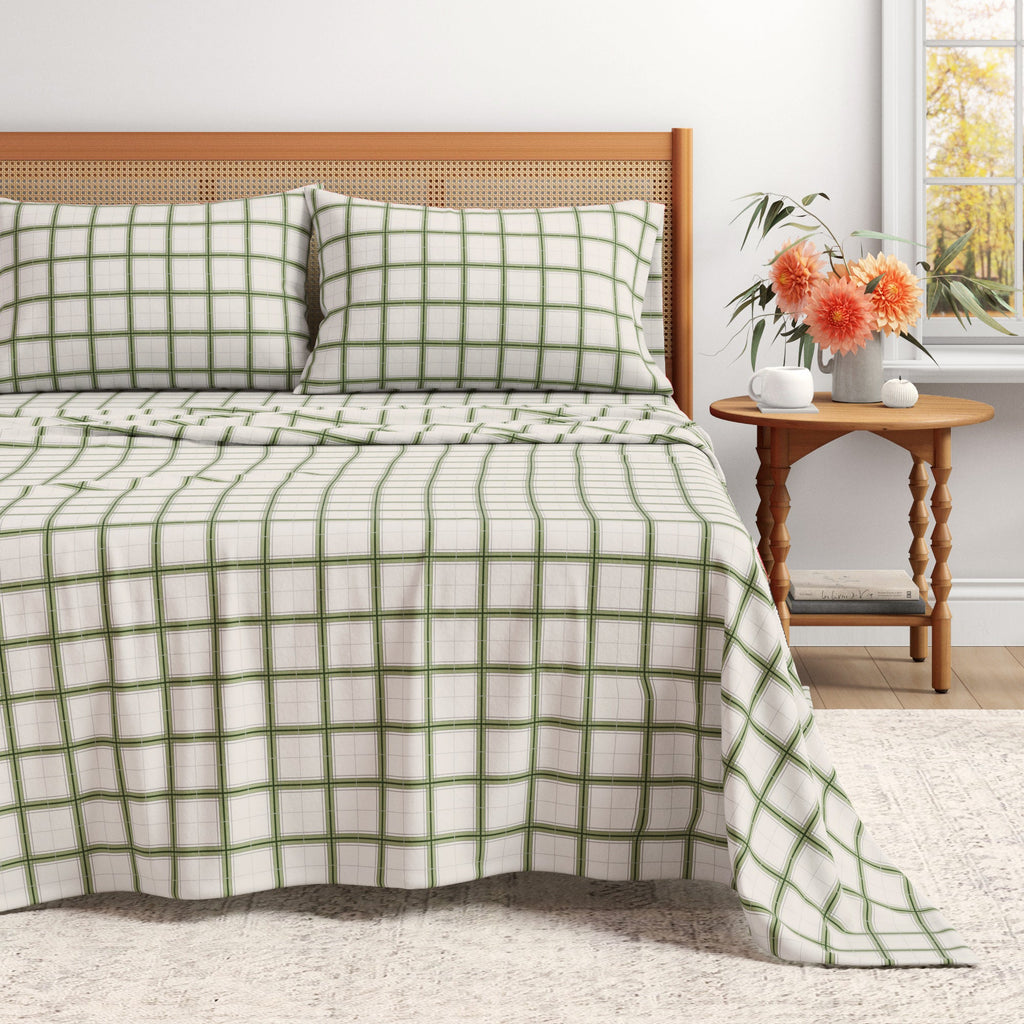 Turkish Cotton Flannel Sheet Set - Plaid & Stripe Collection