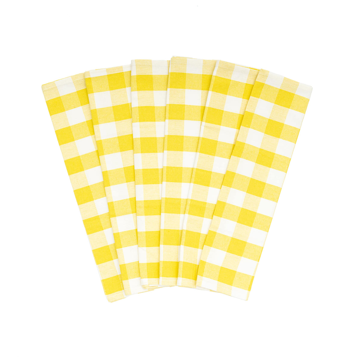 Classic Plaid Kitchen Towels — Set of 6