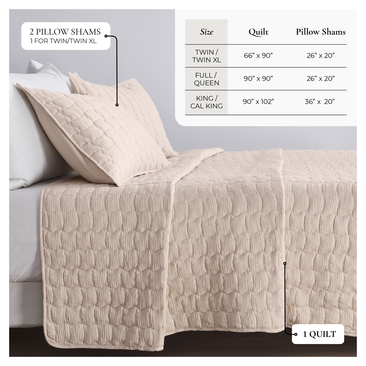 Wave Stitch Gauze Quilt Set