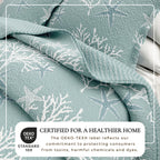 Reversible Coral Coastal Quilt Set