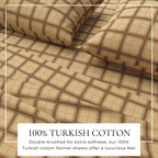 Turkish Cotton Flannel Sheet Set - Plaid & Stripe Collection